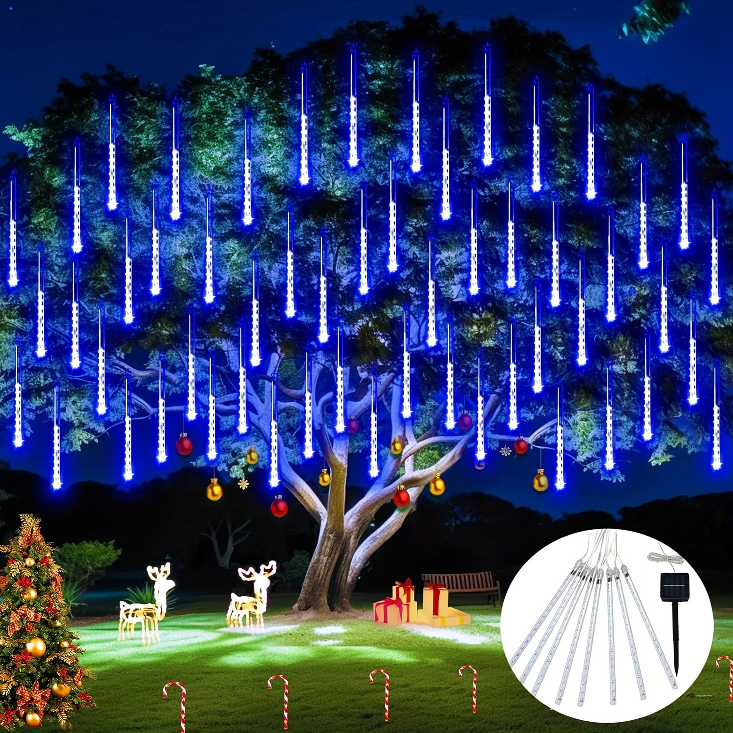 

8 Pcs192led Outdoor Light, Garden Christmas Tree Decoration Suitable For Any Scene