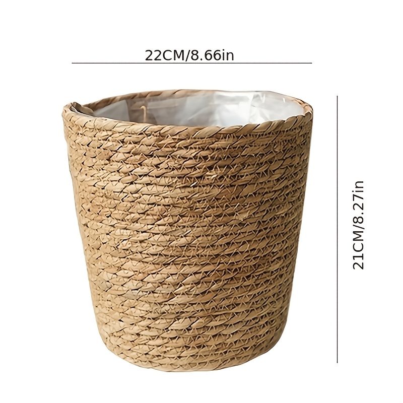 Image of Woven Plant Baskets & Flower Pots For Rooms & Handcrafted Rattan & Baskets For Indoor Plants & Floral Arrangements