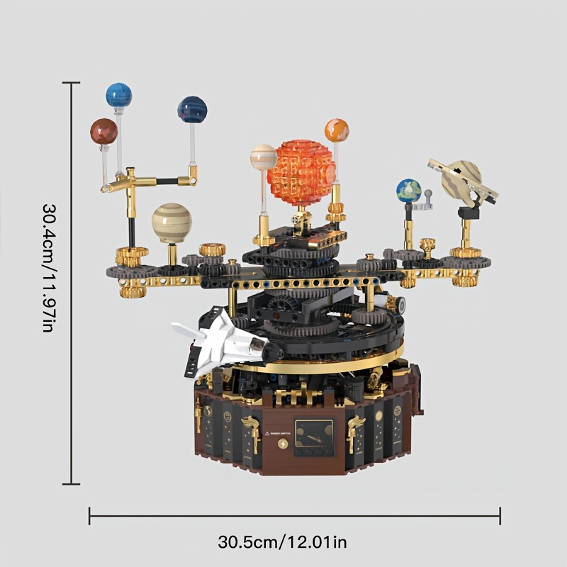 No Original Box 1098pcs Home Decoration Solar System Planetarium Building Block Set For Gift, T2004 Model Block Brick For Birthdays, Valentines Gift.