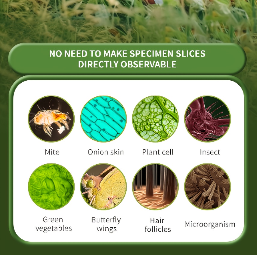 kids portable microscope with stand education tool pvc material school and home use ideal christmas thanksgiving gift educational toys Product details 10