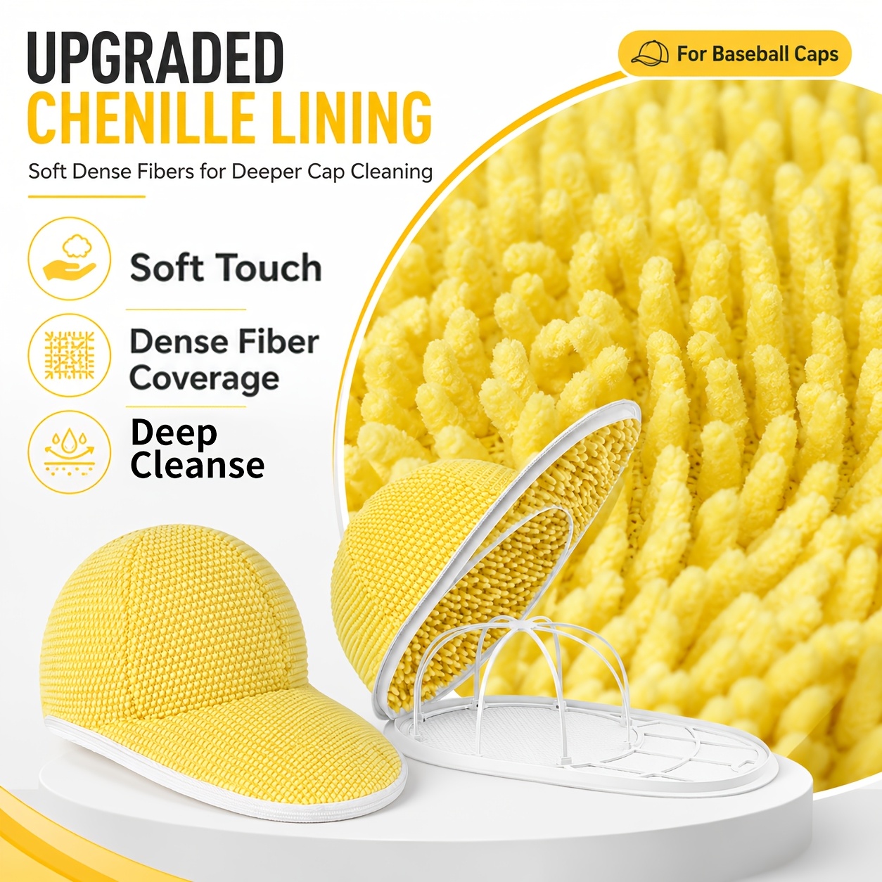 Image of Upgraded Hat Washer Cage, Baseball Cap Washing Net For Washing Machine Or Dishwasher, Deep Cleaning, Flat And Curved Hat Frames, Hat Cages