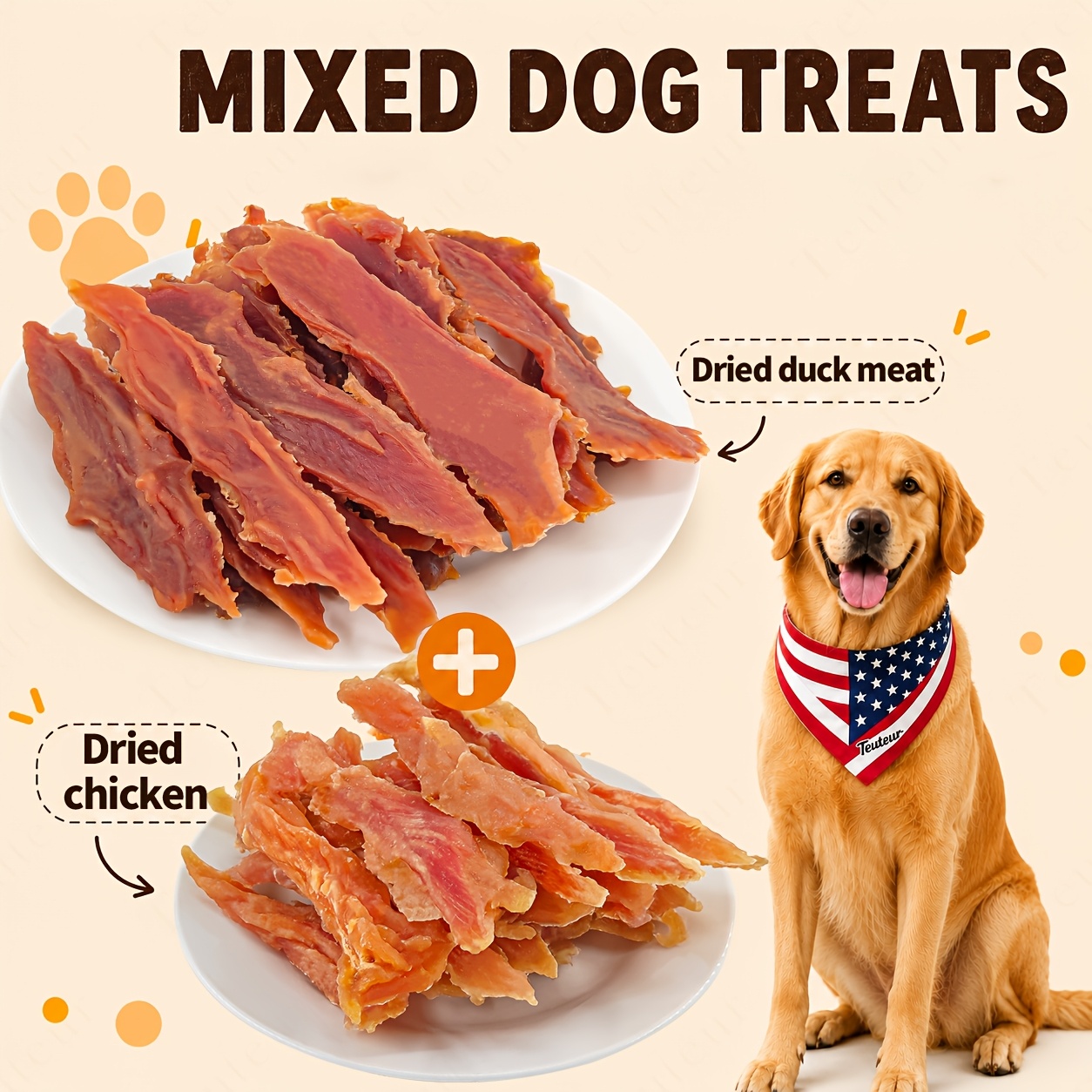 Jerky And Duck Jerky Dog Treats, -dried Meat Strips For Small Dogs, Puppies, Adults And Seniors, Protein-rich Training Rewards, Dog Snack Pack For Daily Treating, , Playtime, Travel And