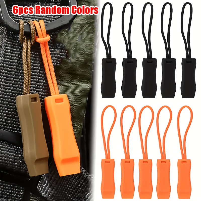 6pcs Outdoor Survival Whistle Set with Lanyard