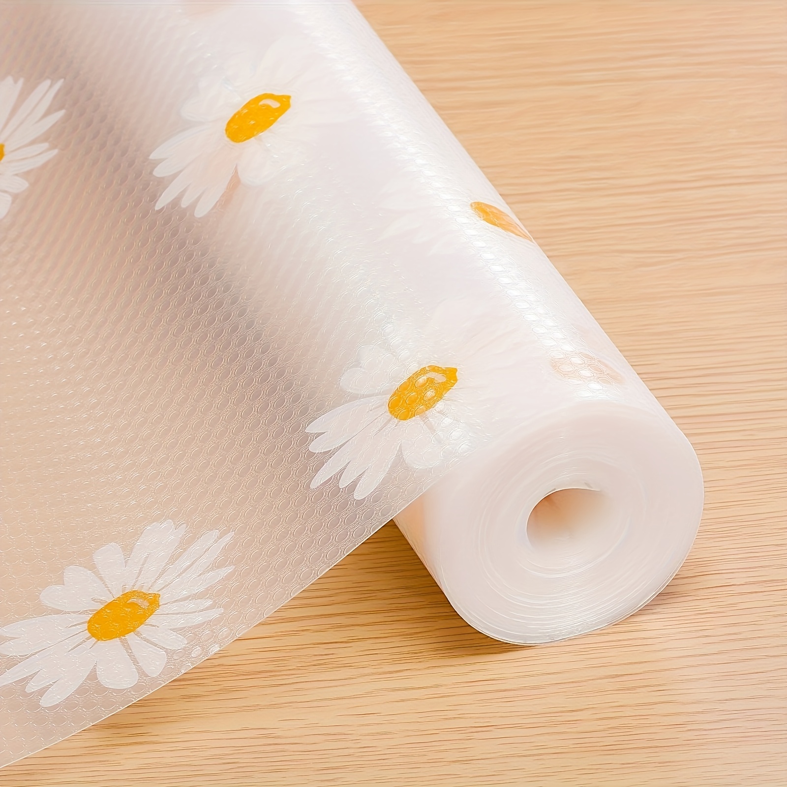 1 Roll 118.11 Inches Shelf Liner High Quality Non-slip Pad, Suitable For Kitchen Cabinet Modern Pattern Waterproof Shelf Paper Durable Eva Cabinet Liner Cuttable, Shelf Liners