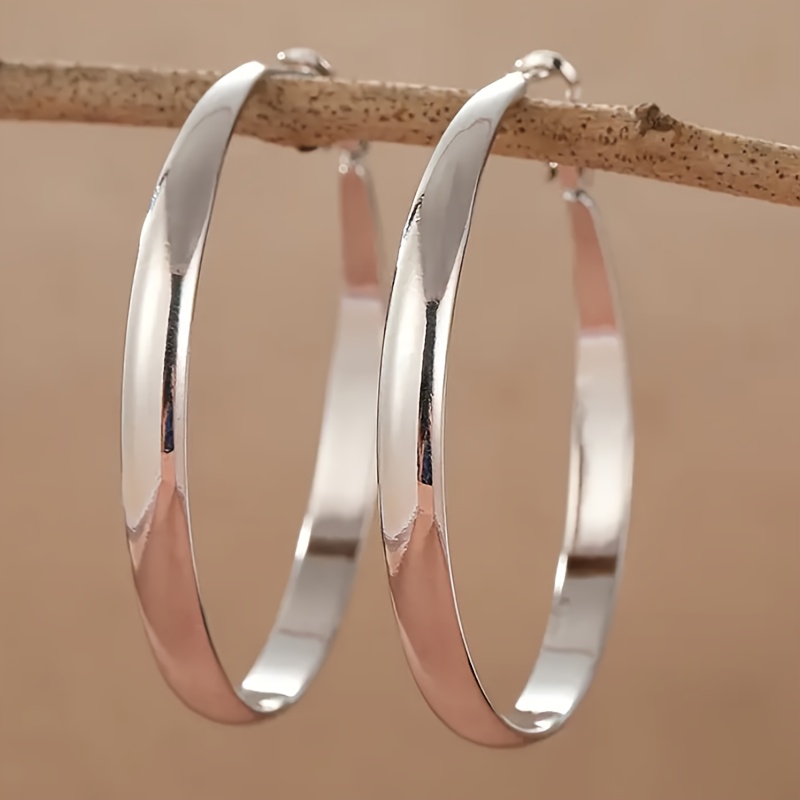 E-shop 1 Paar Stilvolle Trendige Große Kreisohrringe für Frauen – Party, Karneval, Persönlichkeitsschmuck, , Urlaub, , Elegant, Ohrring-Accessoires