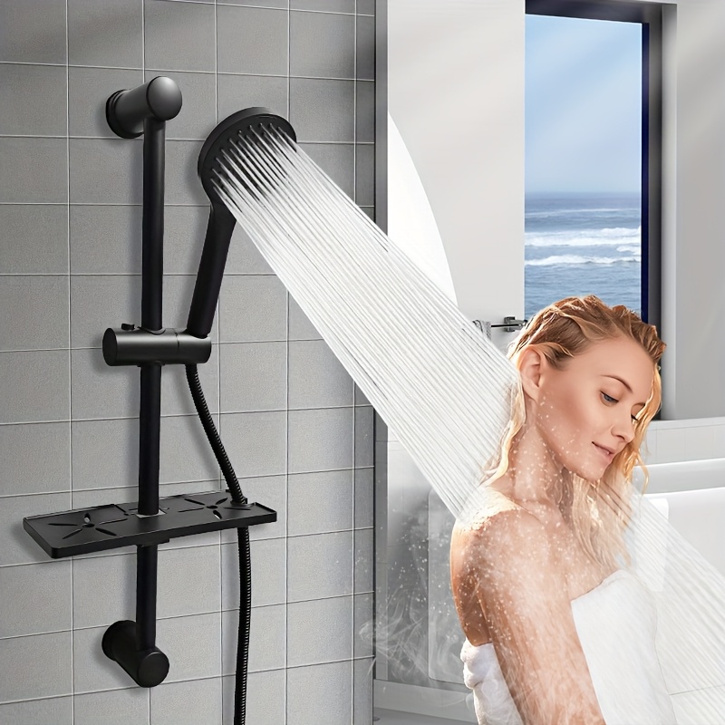 Stainless Steel Lifting Shower Set with 5-Function Hand-Held Shower