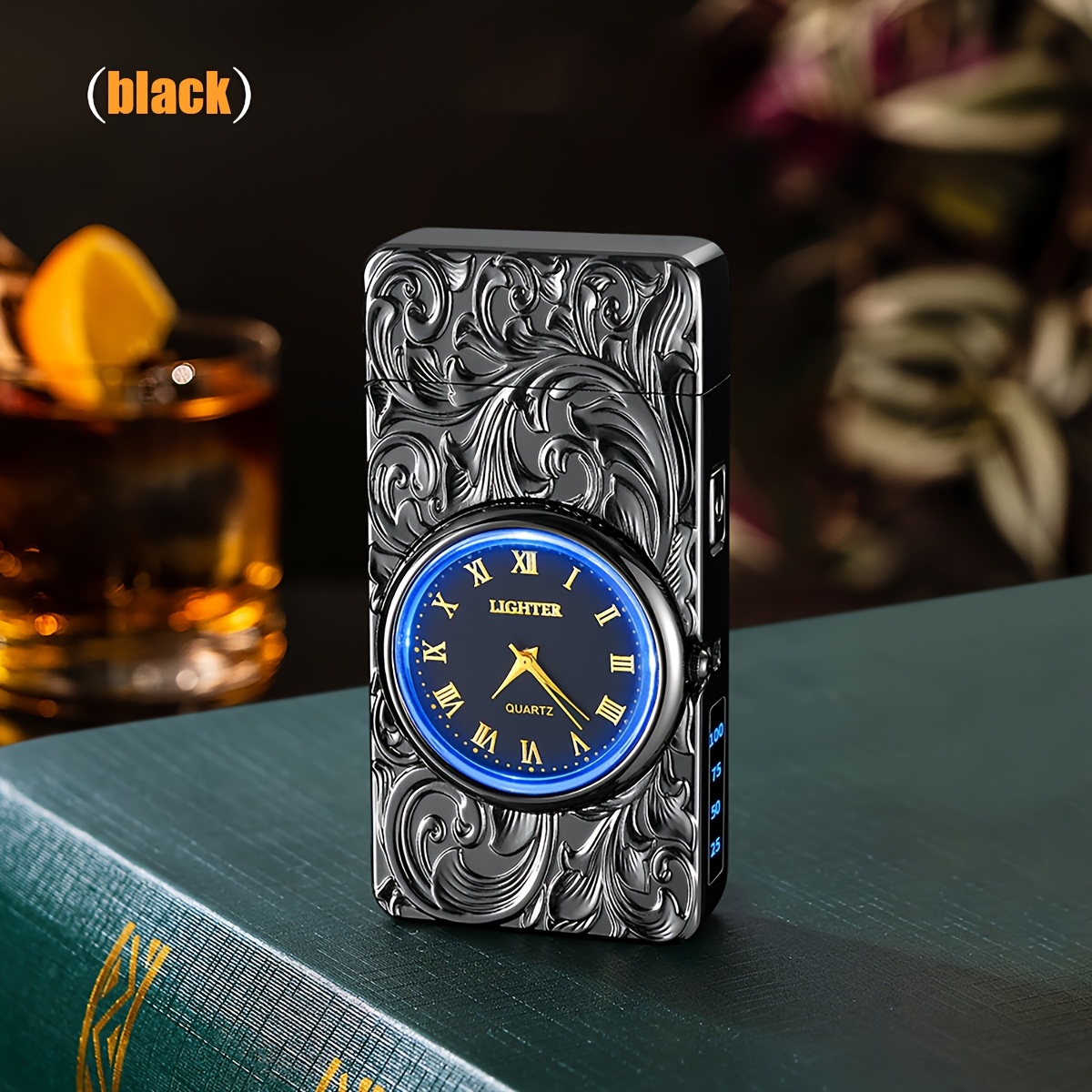 TEMU Briquet Électrique à Arc Plasma | au Vent, Chargement USB, Design Cool avec et Fonction Lampe de Poche, de , Batterie, Idéal pour en Extérieur,