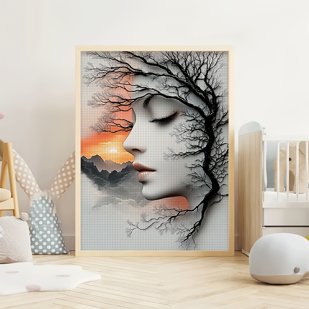 Cross Stitch Kit with Pre-Printed Pattern for Home Decoration Art