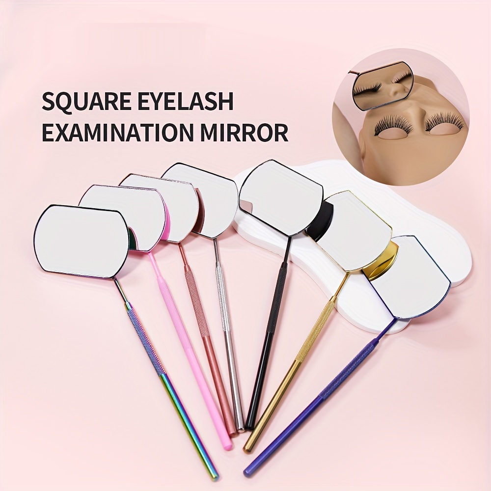 

1pcs Stainless Steel Multifunction Eyelash Extension Checking Oval Lash Mirror