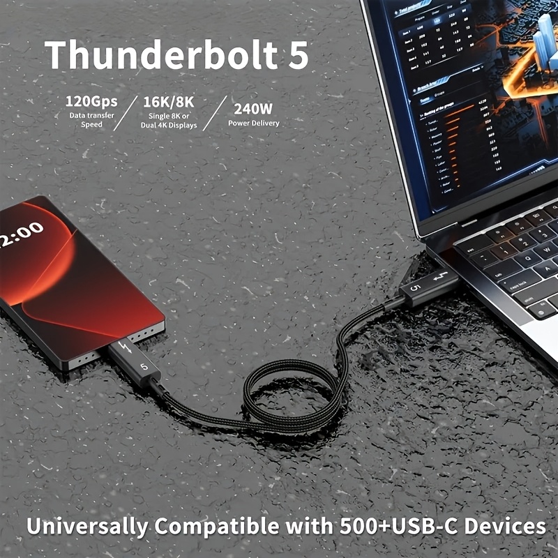 2-Pack ASUS Adol Thunderbolt 5 Cable, 120 Gbps Data Transfer