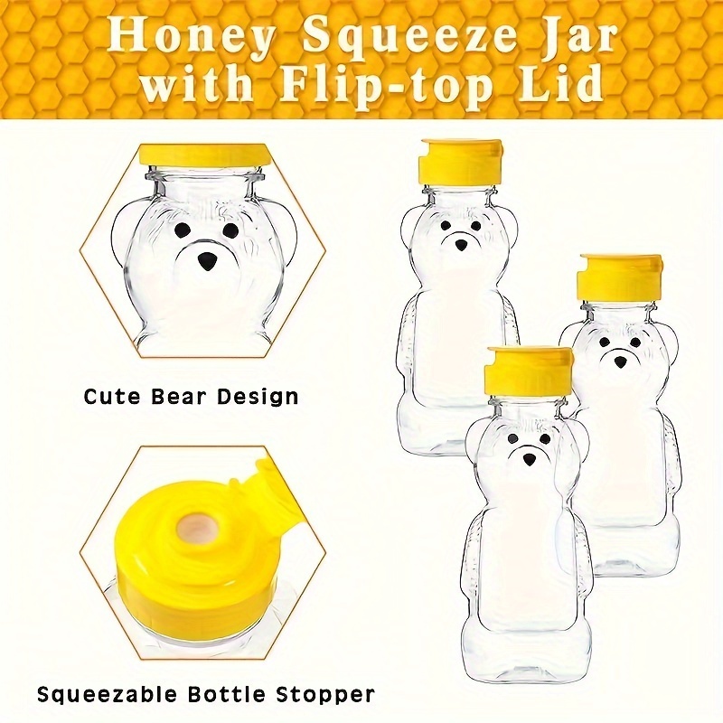 30PCS Honey Bottles, 16 Oz Plastic Honey Squeeze Bottle Honey