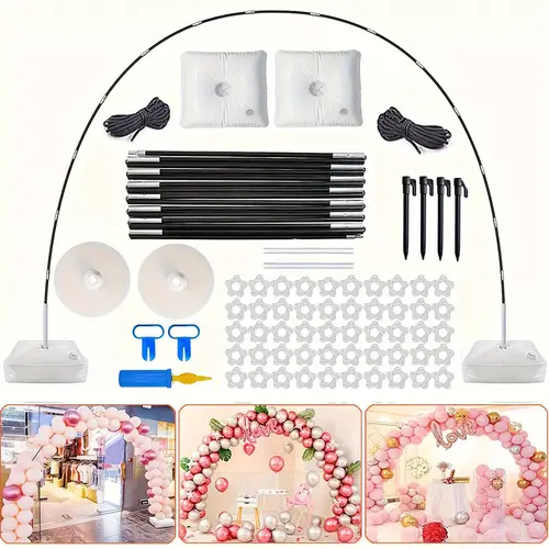 balloon arch kit with base 9ft height 10ft width adjustable balloon arch stand water fillable base for floor balloon arch frame backdrop for wedding birthday party shower yard lawn home graduation decorations party supplies