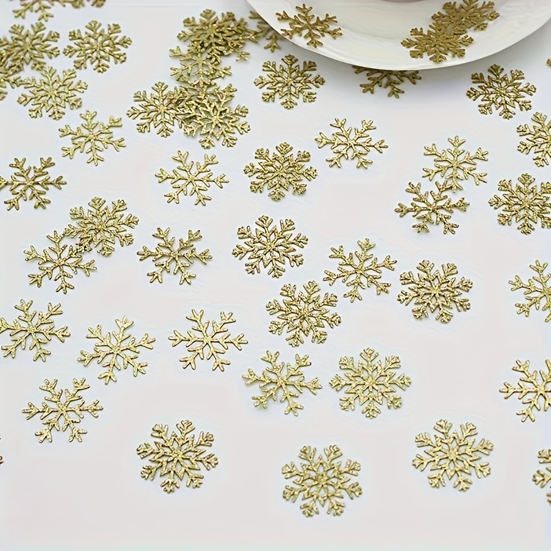 100pcs Snowflake Confetti - Perfect For Winter-themed Parties And Christmas Table Decorations
