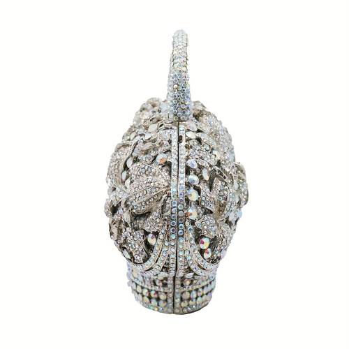 vintage women flower basket evening clutch floral handbag evening bag for wedding party prom
