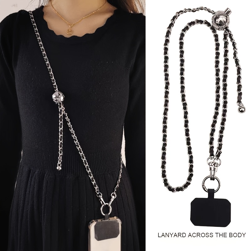 TEMU Phone Lanyard, Cell Phone Lanyard Crossbody, Leather, Cell Phone Lanyard Adjustable Phone Strap