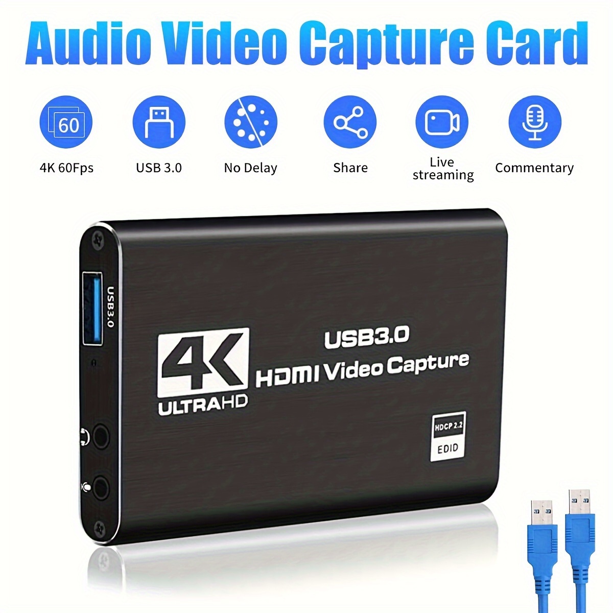 

4k Audio , Usb3.0 Game Capture Device Switch For Streaming 4k 60hz -compatible -compatible Recorder Hd Live Streaming Capture 60 Fps For Game Use