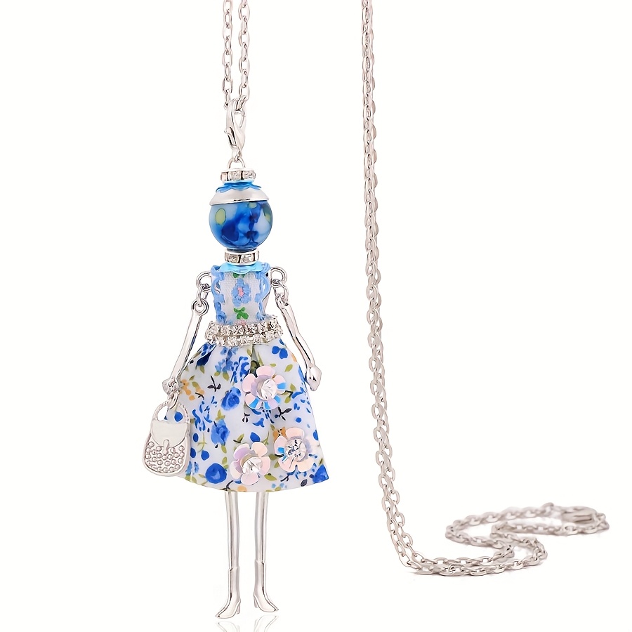 TEMU Collier Tendance Fait Main pour Femmes, Bijou , Longue Chaîne, Pendentif, Cadeau d'Ami, Banquet, Mariage, Noël, Vente en Gros