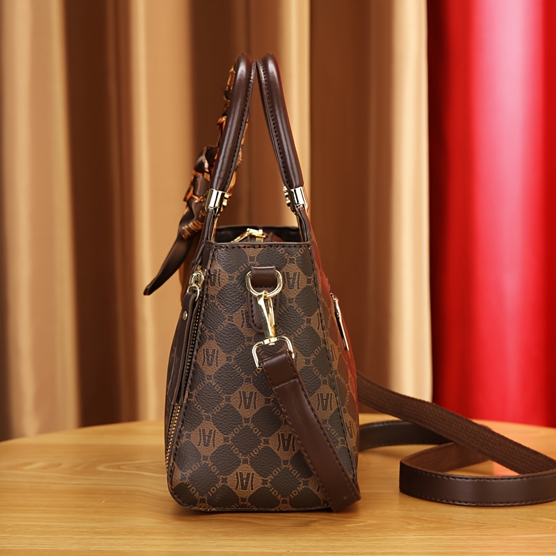 Three-Piece Women'S Suit Bag Personalized Print Handbag Trendy Old Flower Shoulder Bag Women'S Bag Messenger Bag