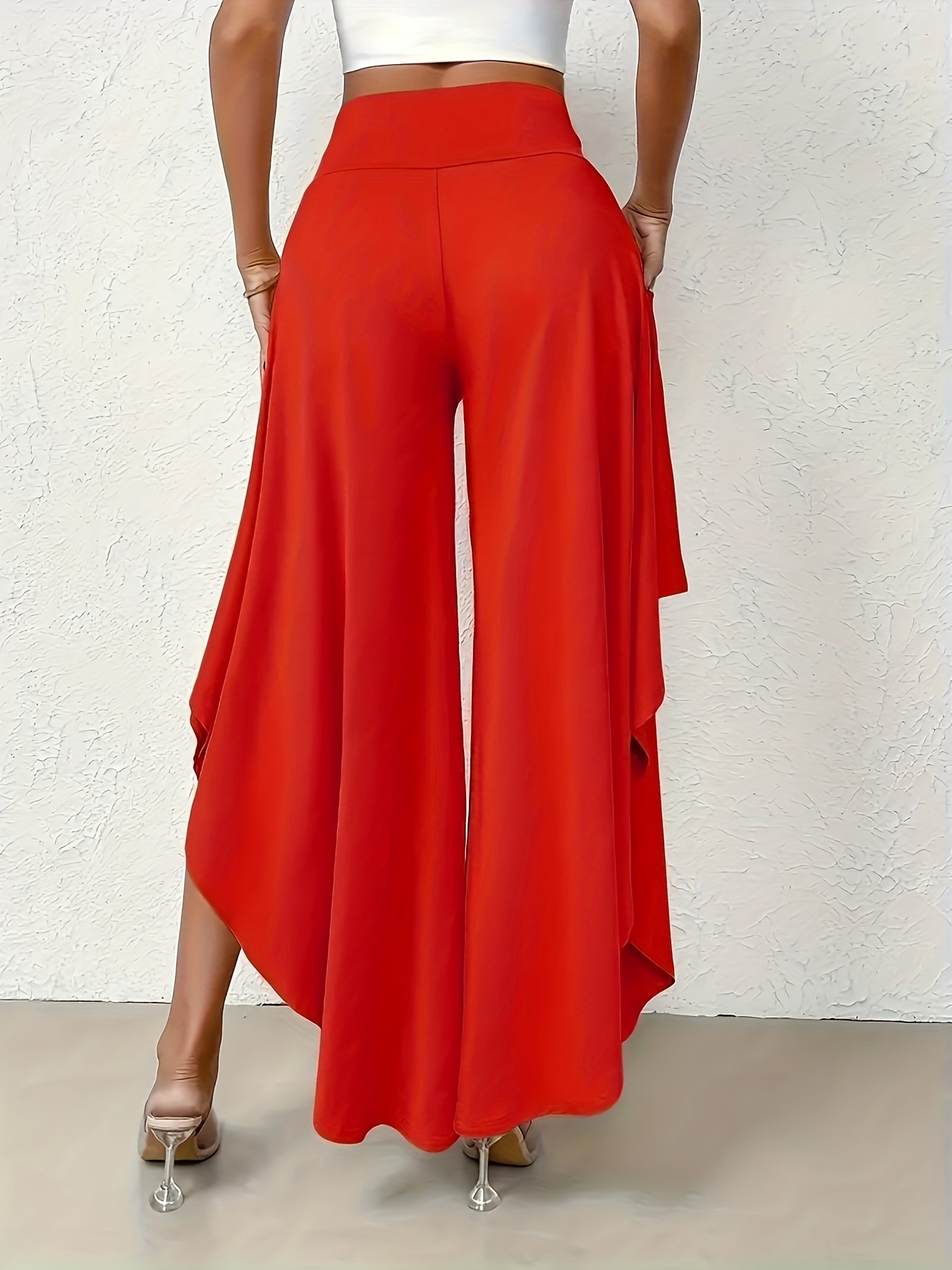 【新品未使用】eaphi RUFFLE ASYMMETRY PANTS eaphi RUFFLE ASYMMETRY PANTS black サイズ2