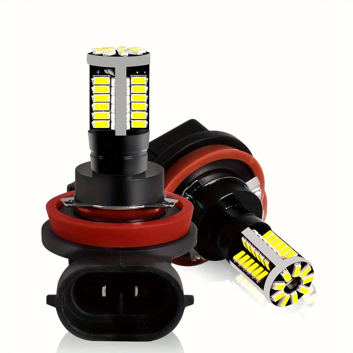 

2-pack Led Fog Light Bulbs For Vehicles, 12v H11/h8/h9/h16 Compatible, 6000k , 800-1000 , , No Battery Required