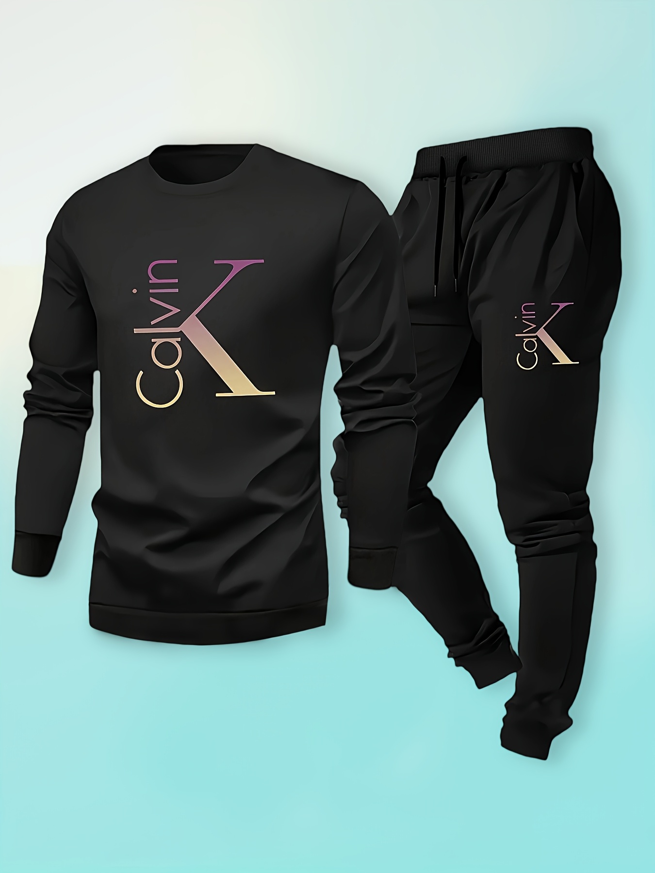 ensemble tendance homme sweat à capuche imprimé jogging temu