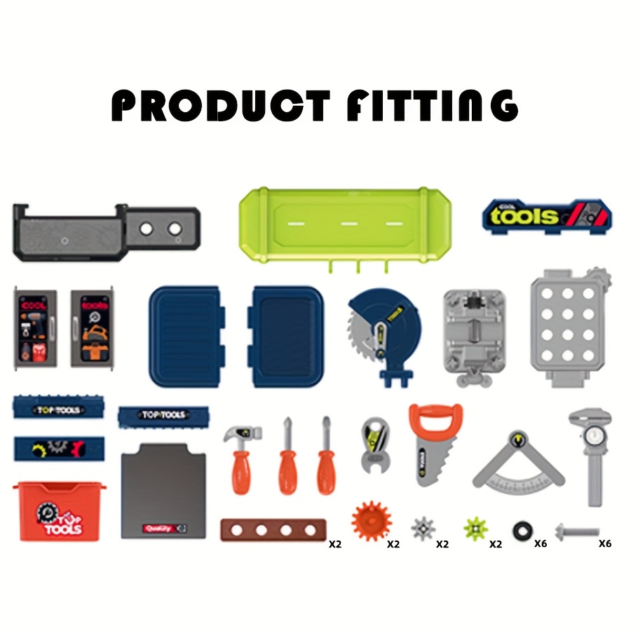 1 Set of Boys' Tool Travel Case Toy Kit, 2 Modes; Simulated Repair Workbench with Storage Function; Birthday Party Gift; Perfect for Winter, New Year & Christmas, Educational Play Set, Interactive Play Kit, Childsafe Materials, Realistic Tool Design, Play Workbench, Holiday Shoppers, Young Mechanics