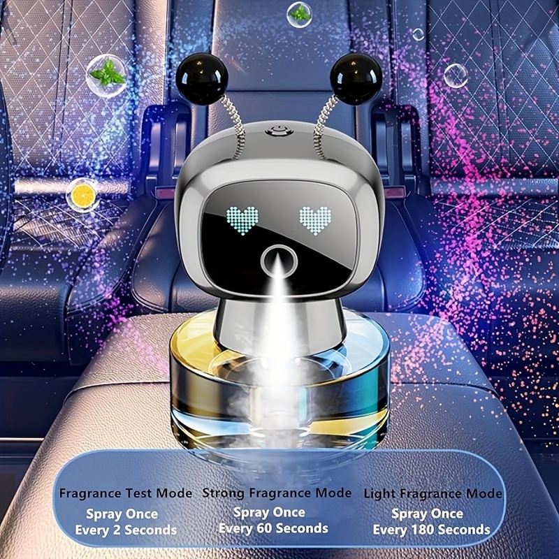robot smart car air freshener usb charging design automatic fragrance spraying when the car   and stops ai     in   levels of fragrance concentration   adjusted at will ideal car decoration   Product details 7