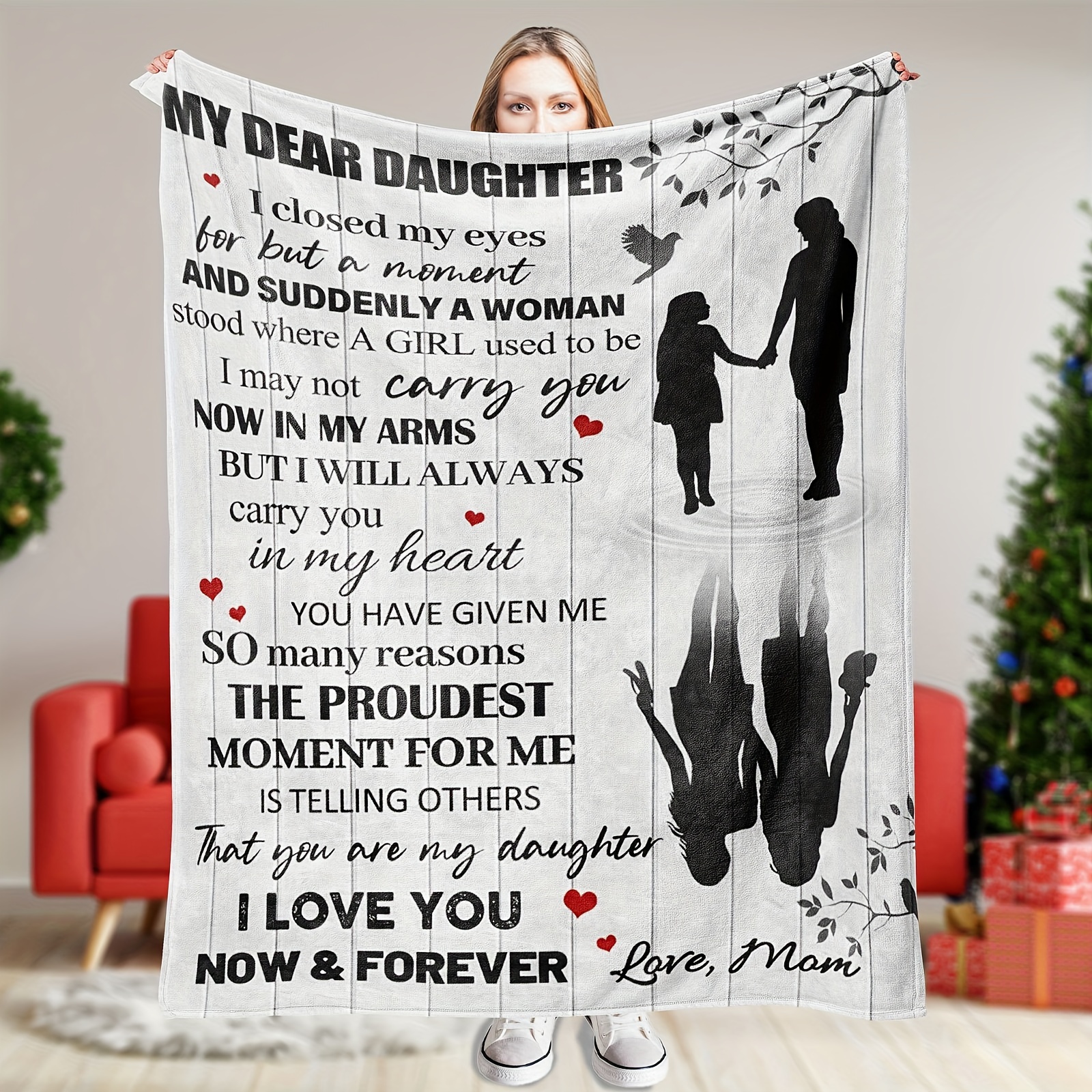 

Daughter Gifts From Mom To My Daughter Blanket From Mom, Perfect Daughter Graduation, Daughter 80 * 60" To , Funny Gift For Daughter Idea