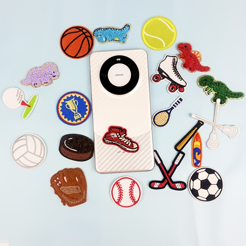 TEMU 20pcs Of Cute Animal Cartoon Self-adhesive Patches For Clothing Hole Repairs, Shoe And Hat Decorations, Personalized Stickers For Phones And