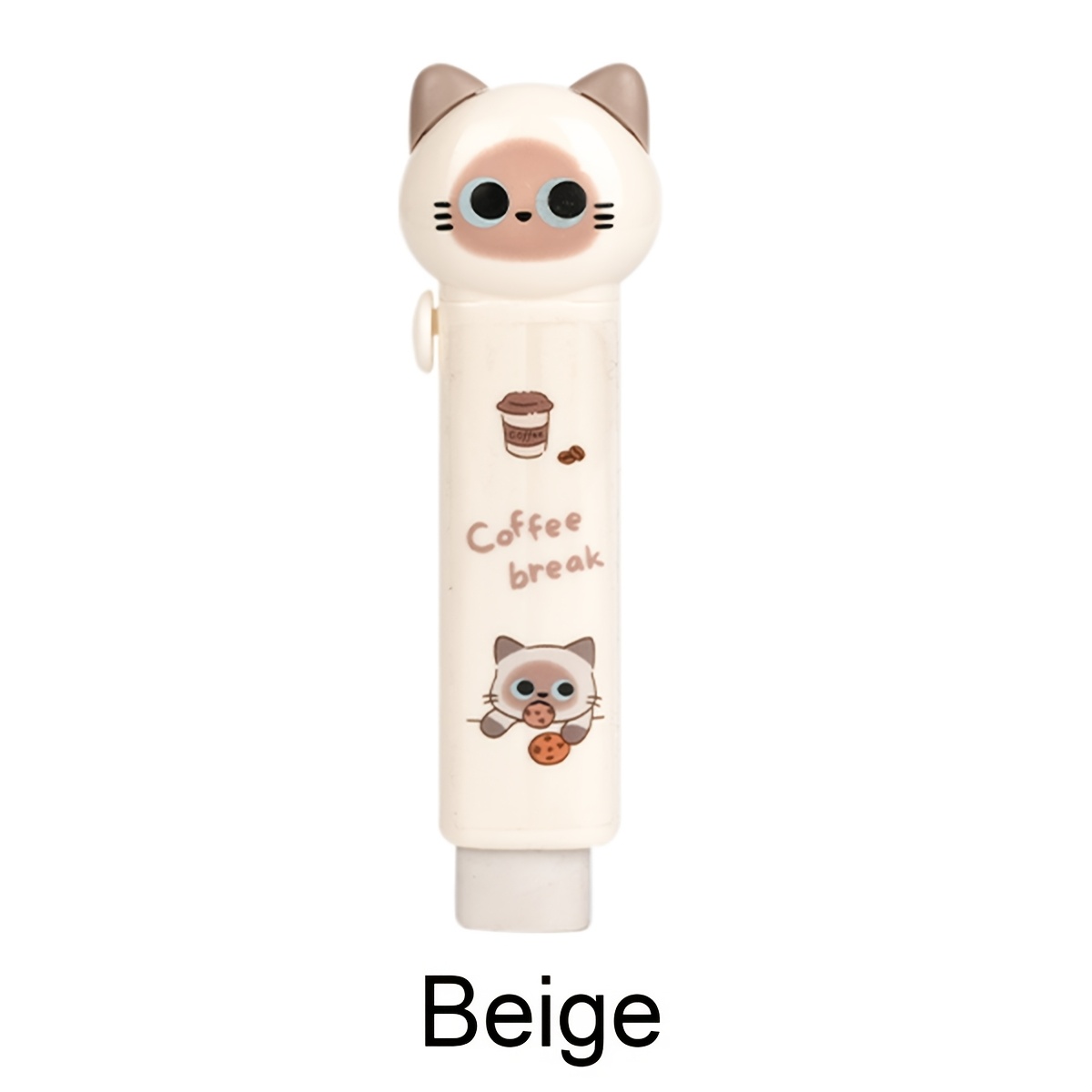TEMU 1pc Gomme rétractable créative de chaton, outil de correction extensible et rétractable pour l'apprentissage, pour la rentrée scolaire - Cadeau