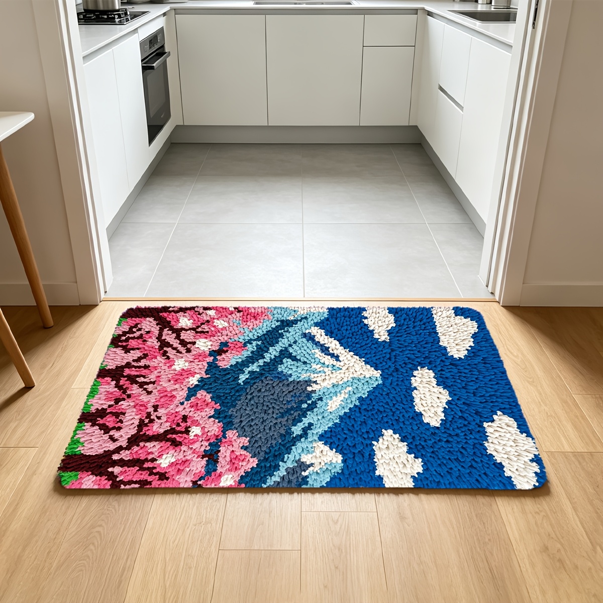 Latch Hook Carpet Kit for Beginners, Color Printed Canvas Set
