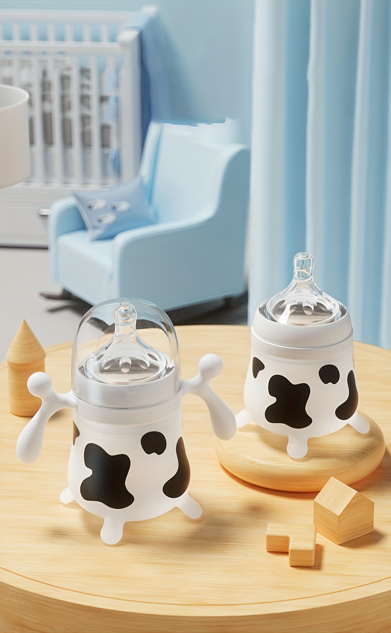 2 stuks/1 stuk HOTMIR Babyvoedingsfles met Handvat - Wijde Mond Voedingsfles Geschikt voor Baby's/Peuters, PP Fles voor Moedermelk/Formule, Reisvriendelijke Babyfles