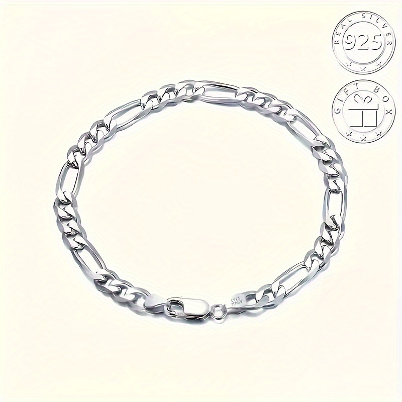

Hip Hop Men's Bracelet-s925 Sterling Silver Bracelet, Fashionable And Durable, Comes With Exquisite Gift Box