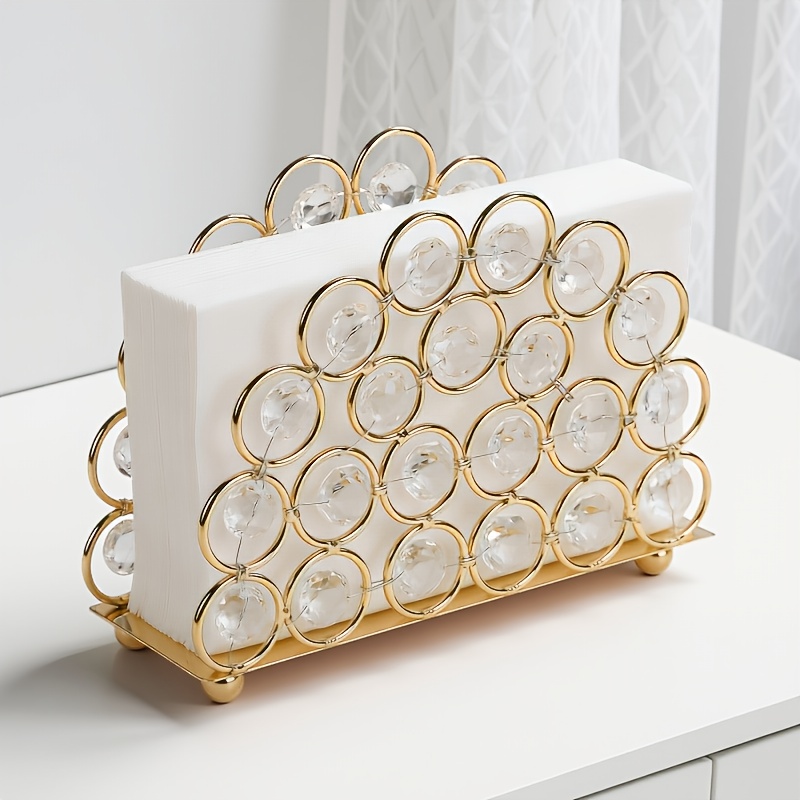 TEMU Metal Napkin Holder, Nordic Style Tabletop Tissue Organizer, Decorative Storage Rack For Home, Kitchen, Restaurant, Hotel And Parties