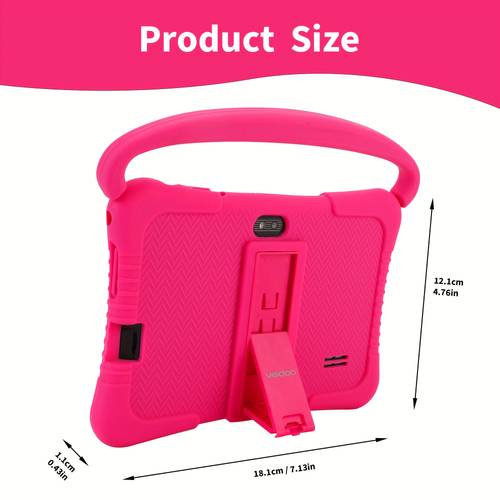 kids tablet 7 inch android tablet pc 1gb 16gb rom safety eye protection screen wifi games app tablet with silicone case1 tablet pad