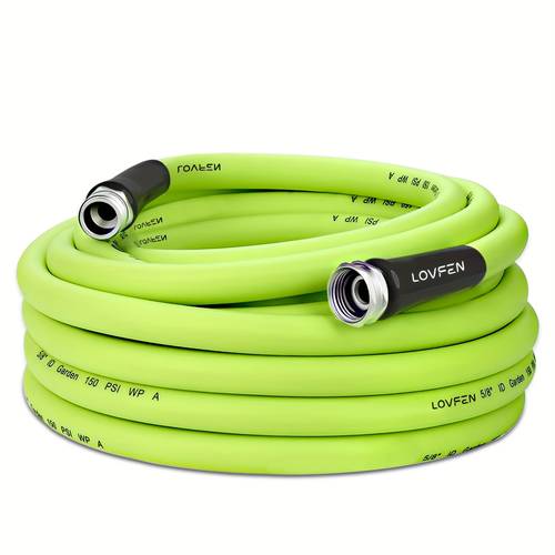 50ft heavy duty garden hose 5 8 lightweight durable drinking all weather flexibility easy coil carry crush resistant green
