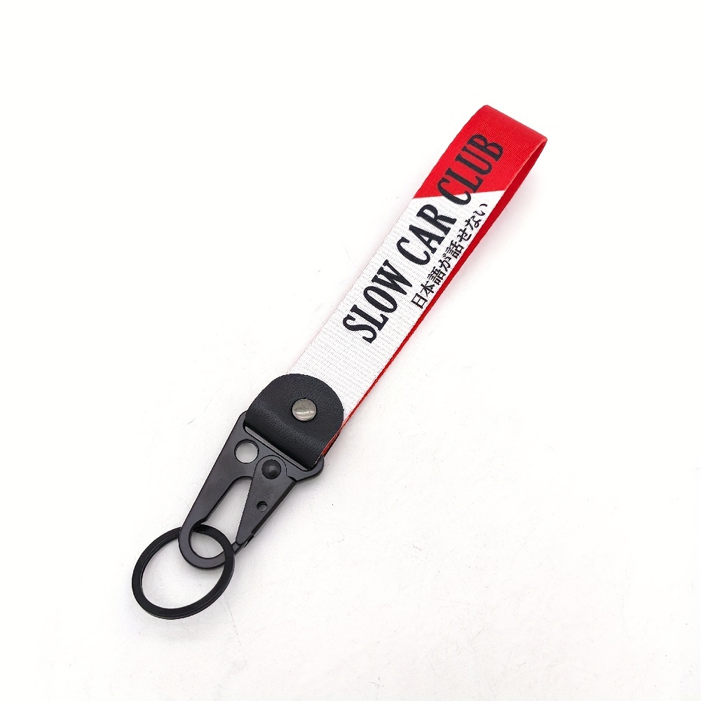 1pc Slow Car Club Keychain, Polyester Material, Car Enthusiast Souvenir, See Product Details For Applicable Models