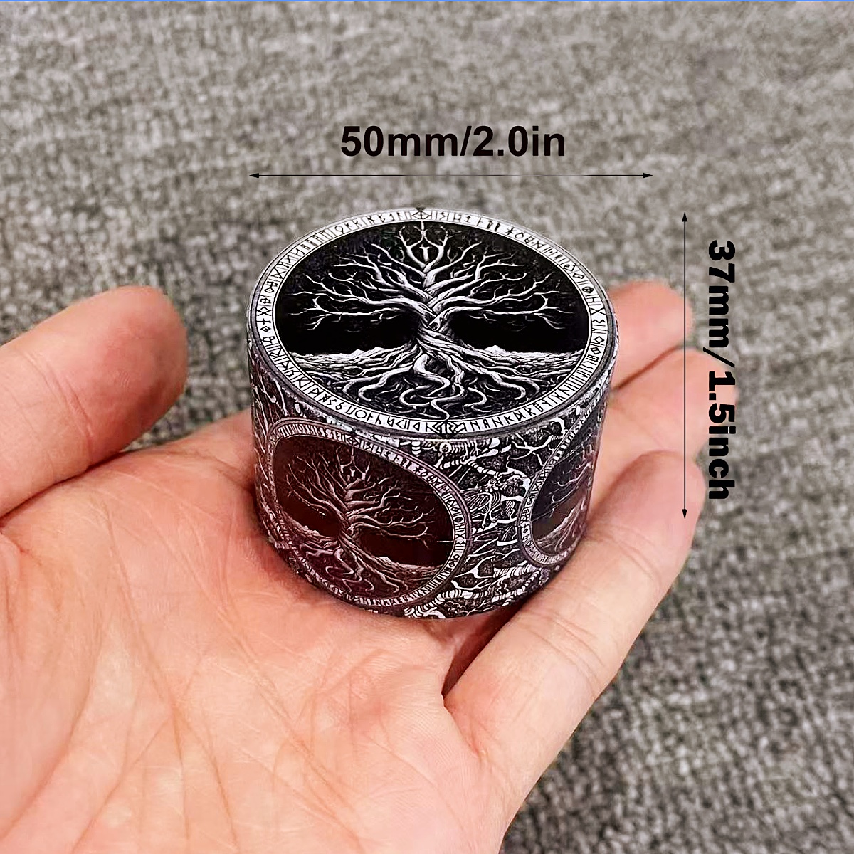 2inch metal tree grinder 4 layers crusher   alloy metal manual tobacco grinder   cigarette cigar tools gift