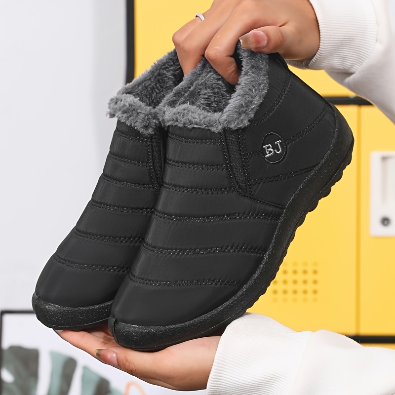 Men's Plush Lined Winter Boots, Cozy Daily Walking Shoes