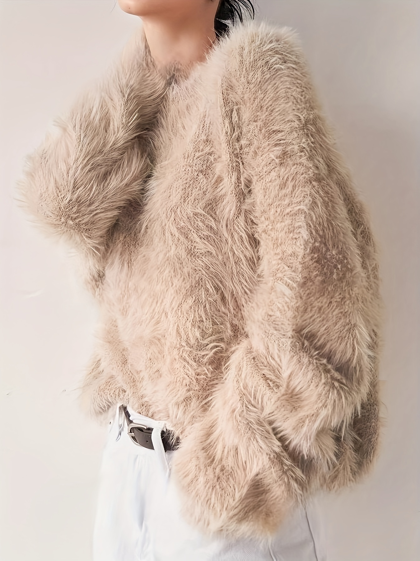 【Raucohouse】Mink fur collar balloon jumper BOONJOVIA Unisex Winter Warm Real Mink Fur Scarf, Neck