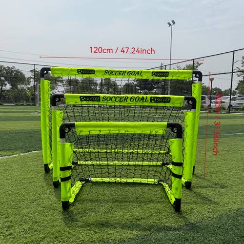 item picture large 120cm foldable soccer goal set portable and easy to assemble disassemble goal suitable for and indoor training