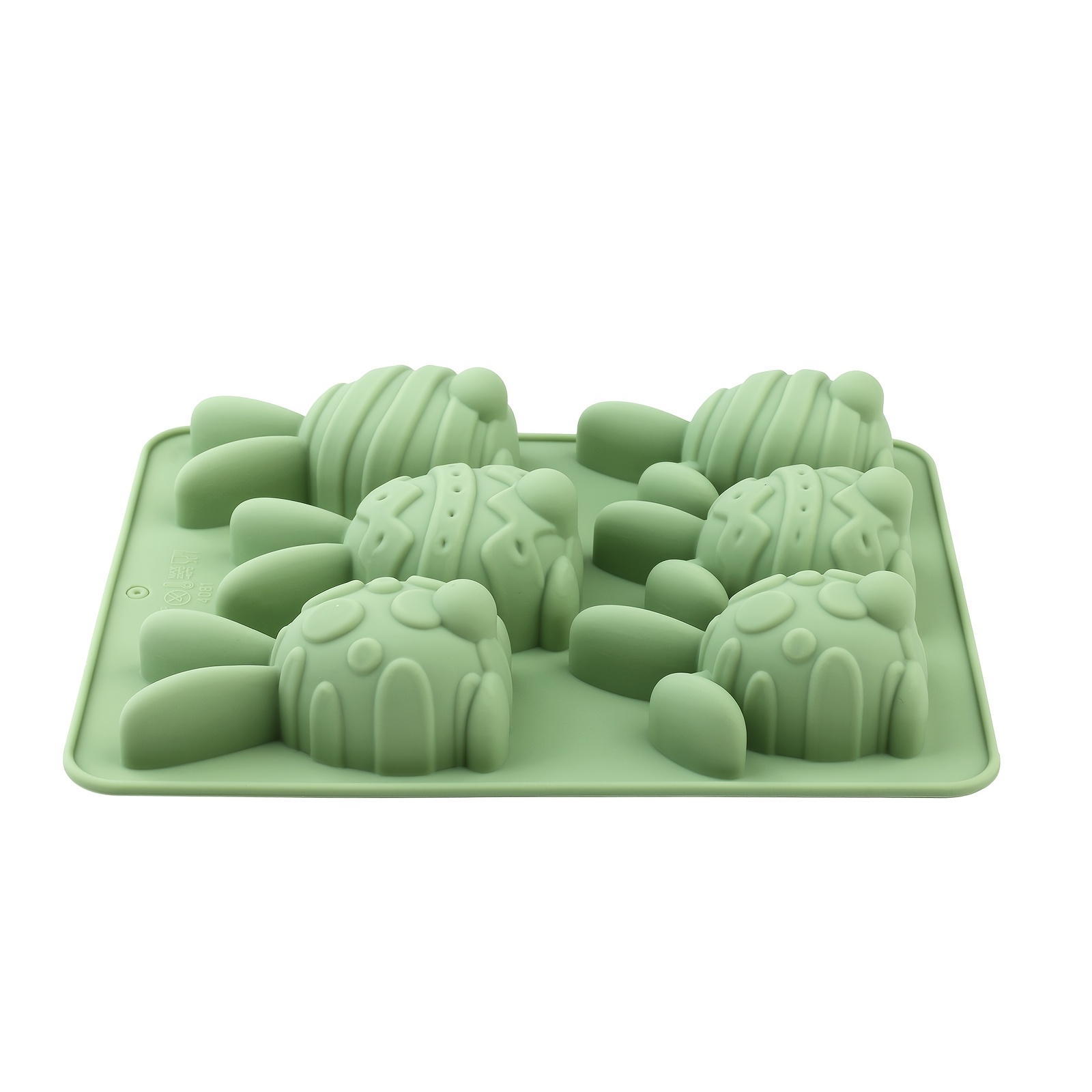 1pc Easter Rabbit Egg Silicone Cake Mold, Thick Green Silicone Egg Mold For Making Cakes, Desserts, Mousse, Pudding, Jelly, Resin