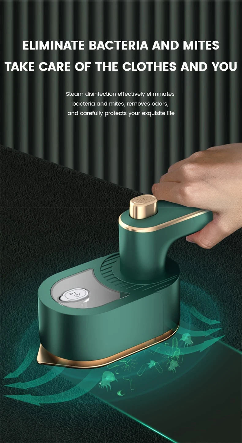 ferro de passar dobrável a vapor, vaporizador pendurável portátil, mini aparelho de passar roupas para casa detalhes 0