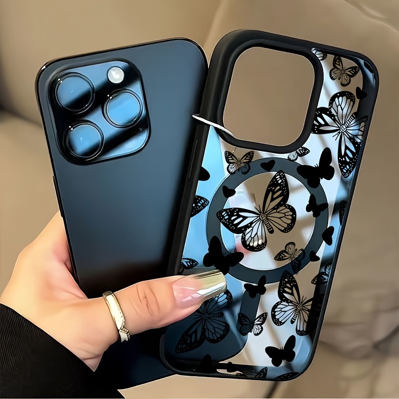 TEMU Phone Case: A Phone Case Featuring An Instagram-style Full-screen Starry Sky With Black Creative Pattern, Effectively Protecting Your Phone From