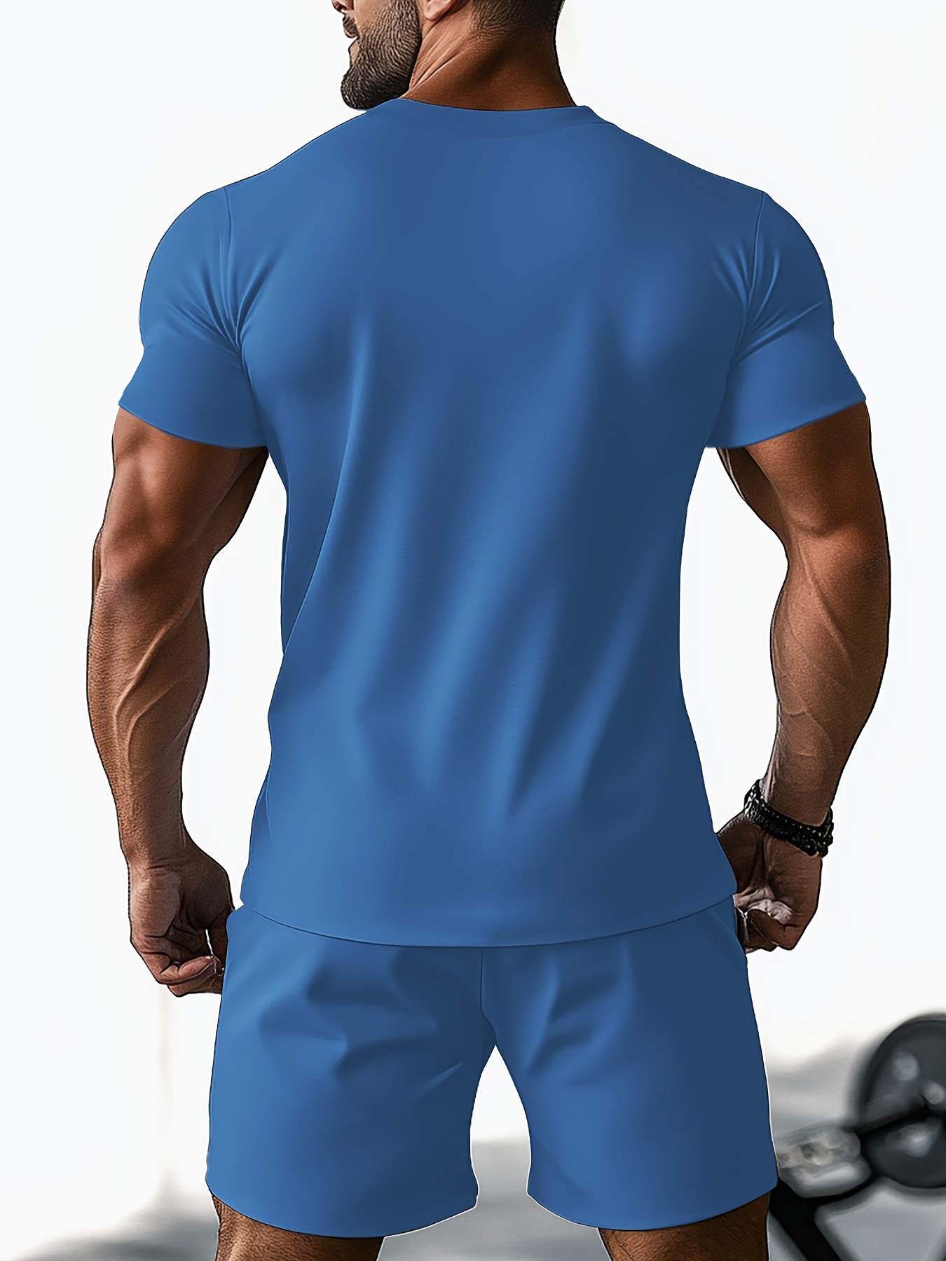 Casual Sports Suit Breathable Outdoor Casual Men's T-shirt and Shorts Suit Summer 3D Printing Suit for Adult Men