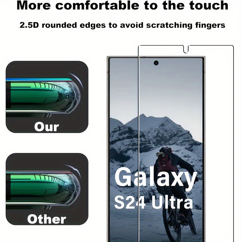 2pcs for Galaxy S24 Ultra Soundwave technology Fingerprint Unlock 9H HD Scratch-resistant Tempered Glass Screen Protector