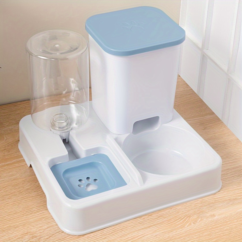 TEMU Automatic Pet Feeder Water Dispenser - Bowl Design & , - Plastic