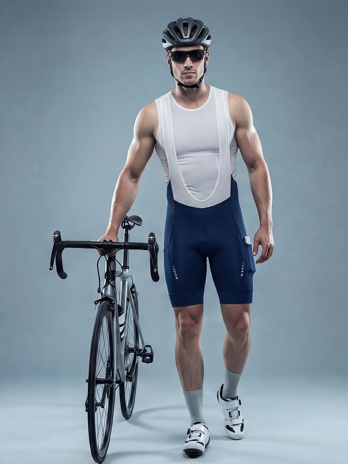   mens cycling bib shorts with 4d gel cycling   compression utility phone   breathable high   shorts suitable for training   spring summer fall outdoor sports apparel