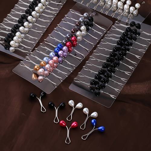12 24pcs womens fashion simple brooch lapel pin middle eastern headscarf u clip scarf accessory
