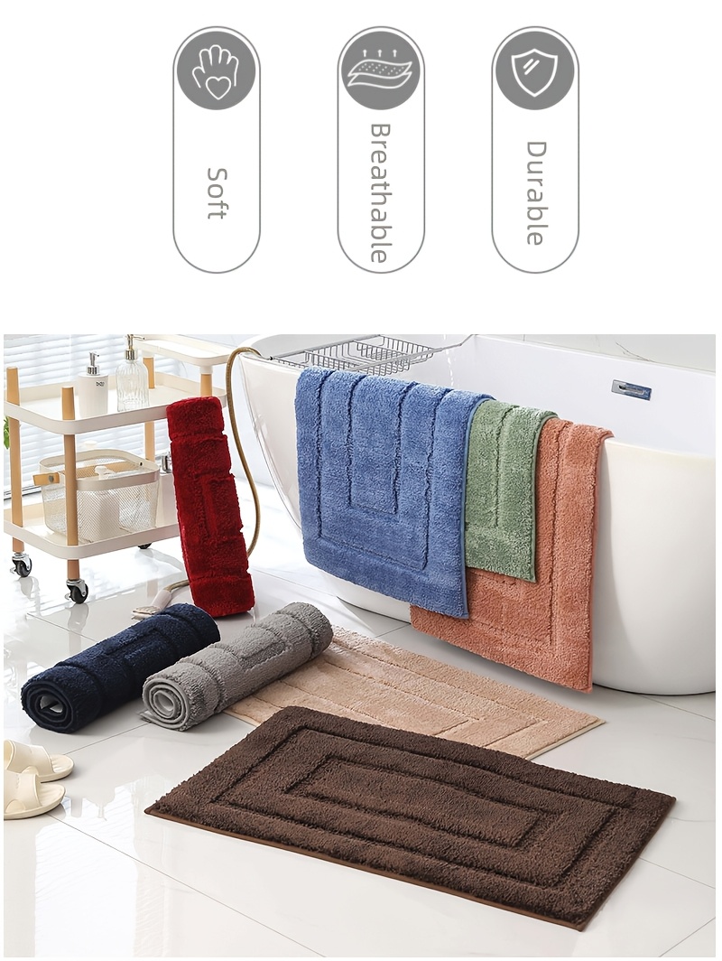 2pcs of ultra soft non slip bathroom carpet   absorbent machine washable durable home decoration floor mat suitable for bathroom bathroom bedroom living room entrance u shaped toilet mat entrance door mat Product details 8